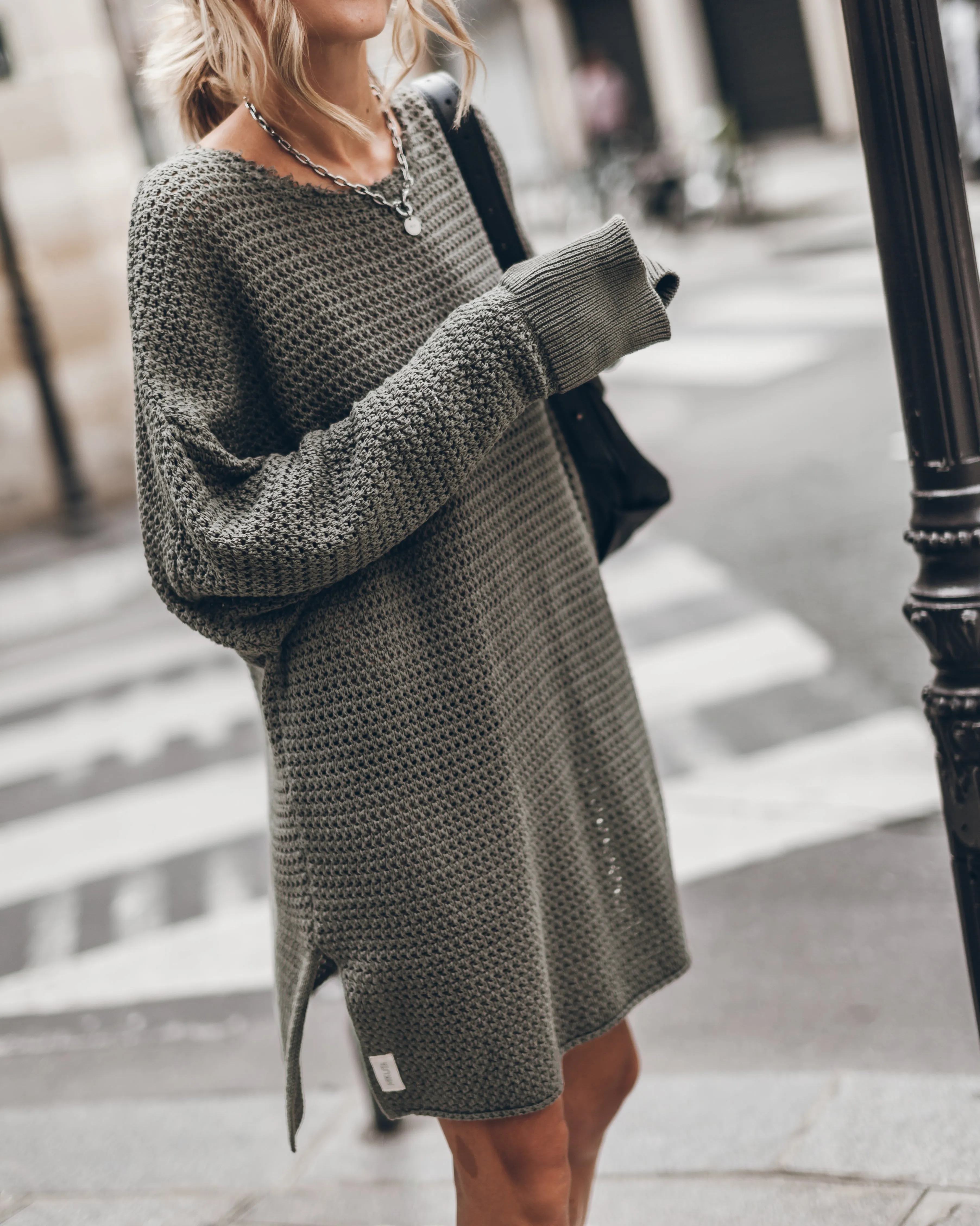 The Green Long Knitted Sweater