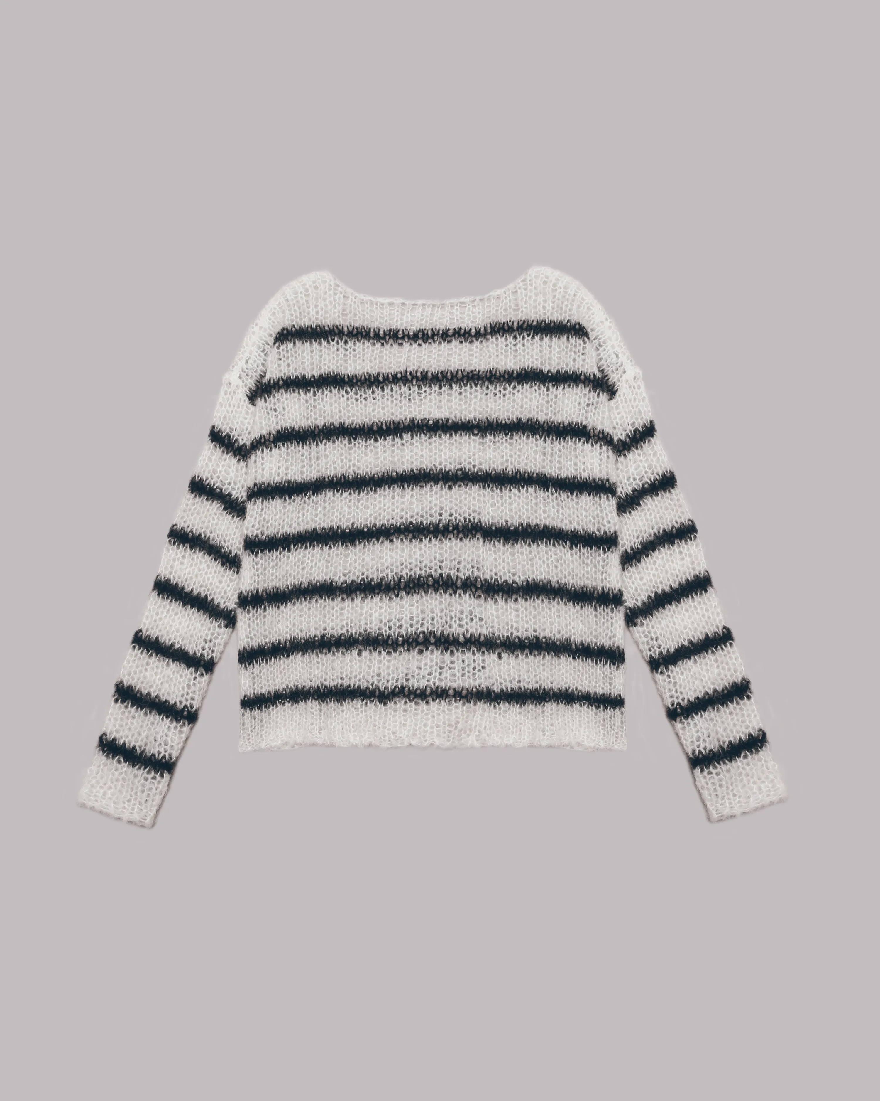 The Striped Mohair Knitted Sweater